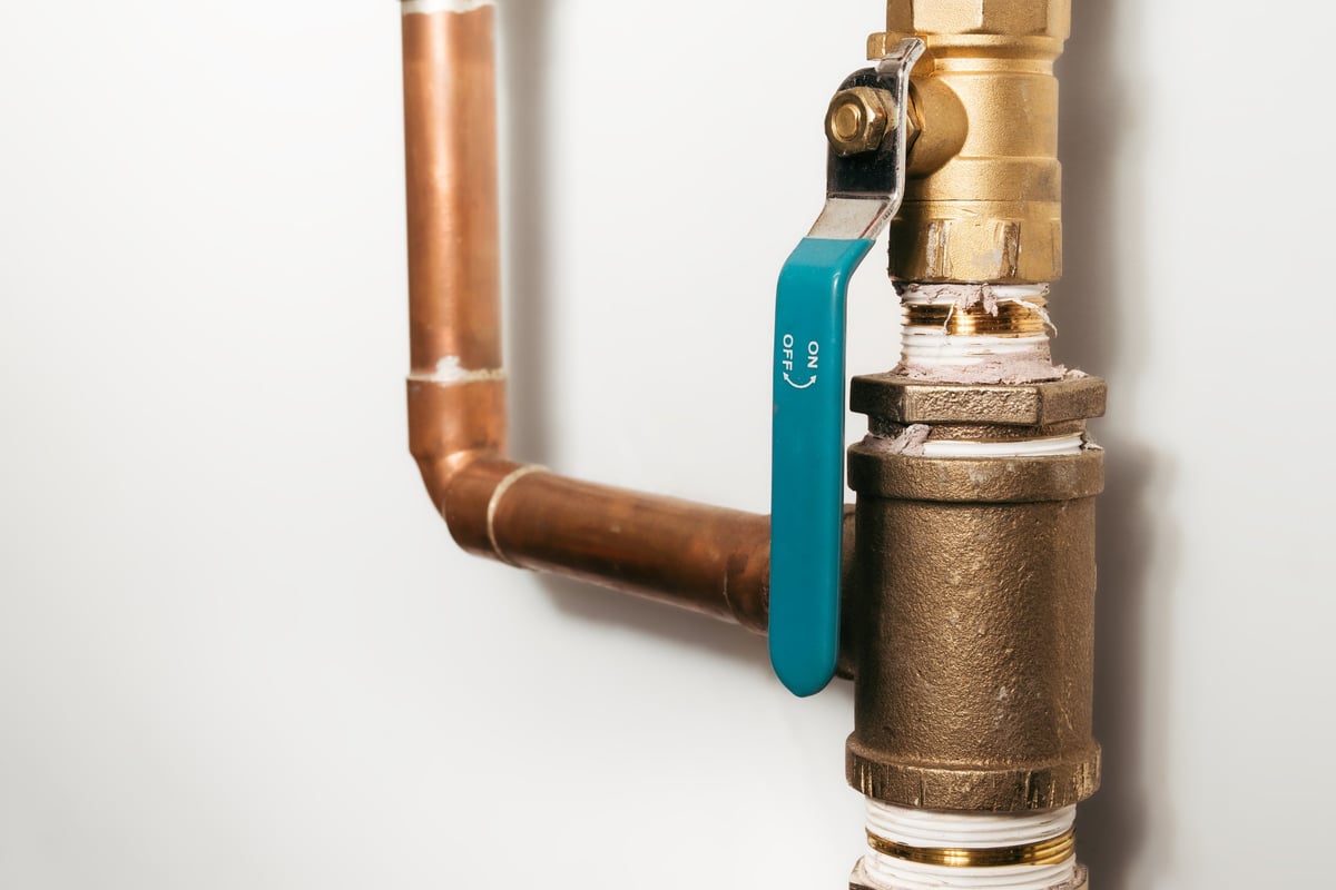 Plumbing shutoff valve for emergency water control
